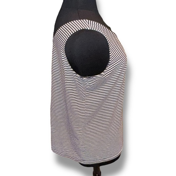 TALBOTS 180 Two-Way Tank Belleville Stripe - INDIGO BLUE/WHITE 2X - Picture 5 of 12